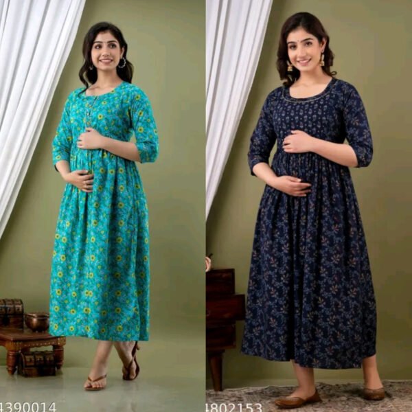 "Stylish maternity kurti for feeding | Cotton | comfortable wear for pregnant women" - Image 2